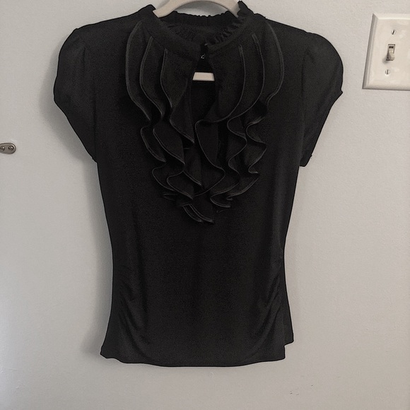 Black Ruffle Top - Picture 2 of 2